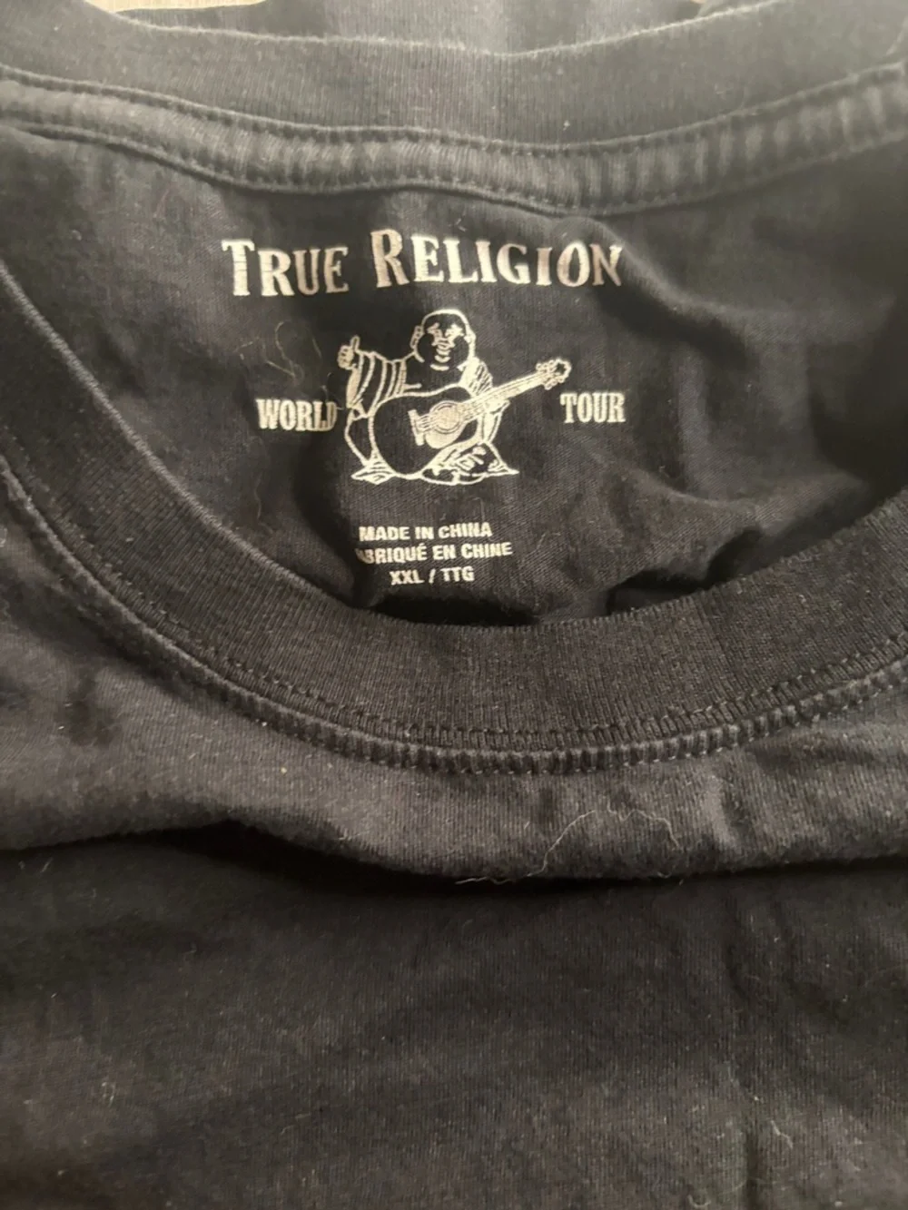 True Religion Men's Short Sleeve Tees - White & Black with Horseshoe Logos